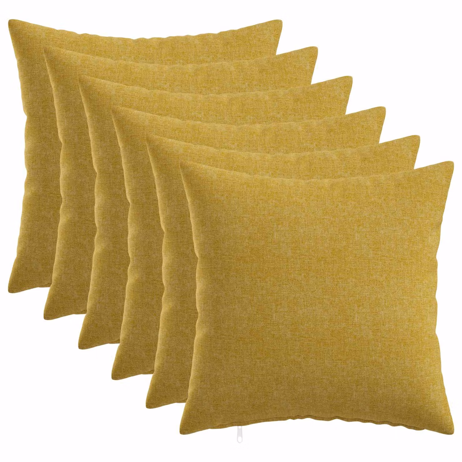 Set di 6 federe quadrate vidaXL HEERLEN in tessuto verde chiaro e giallo, L/P: 35 x 35 cm