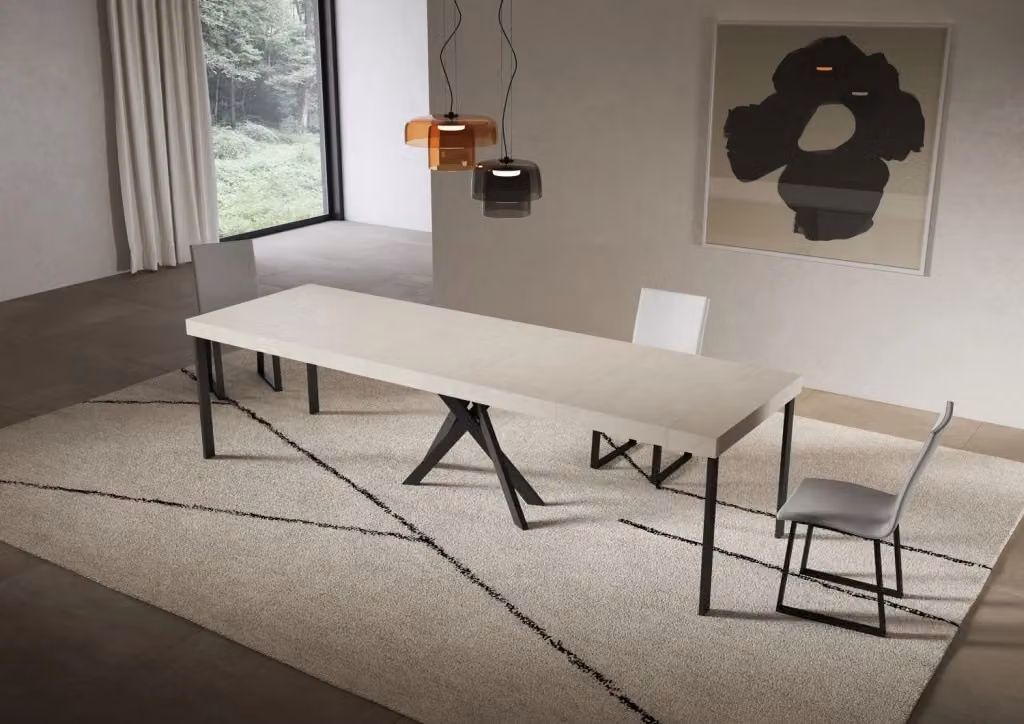 Consolle allungabile Sakuro Premium Cashmere con gambe antracite L/P/H: 90 x 40/300 x 77 cm – 2