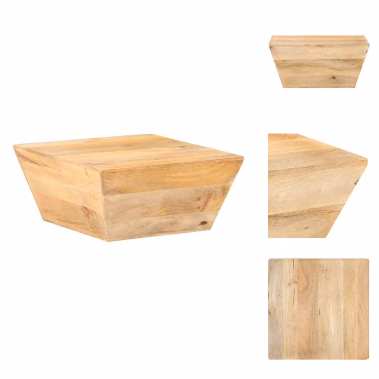 vidaXL Tavolino a V 66x66x30 cm in legno massiccio di mango - Tavolini da caffè