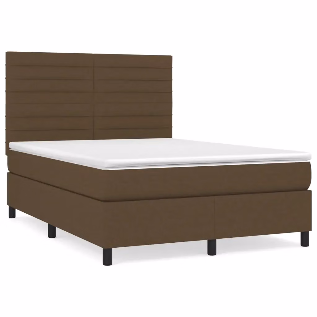 Letto Ibrido con Giroletto a Molle e Materasso vidaXL, Marrone e Bianco, L/P/H: 140 x 190 x 4 cm – 2