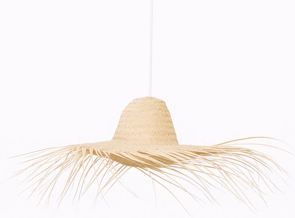 Lampada a sospensione Toluca | Boho in foglia di palma 50 cm naturale