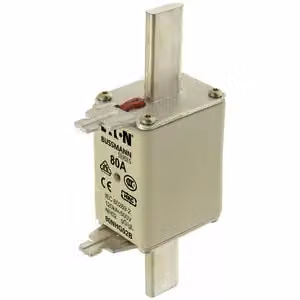 Inserto fusibile EATON Nsp. 80NHG02B 80 A CA 500 V NH02 gL/gG IEC spf con maniglia.