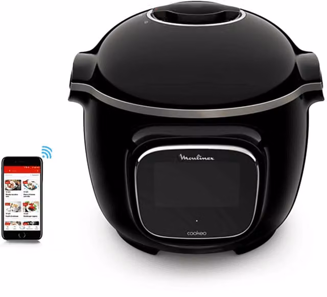 Moulinex Cookeo CE9028 Multicooker con display digitale, controllo app e Wi-Fi, 1500 W, capacità ciotola 6 l, Nero