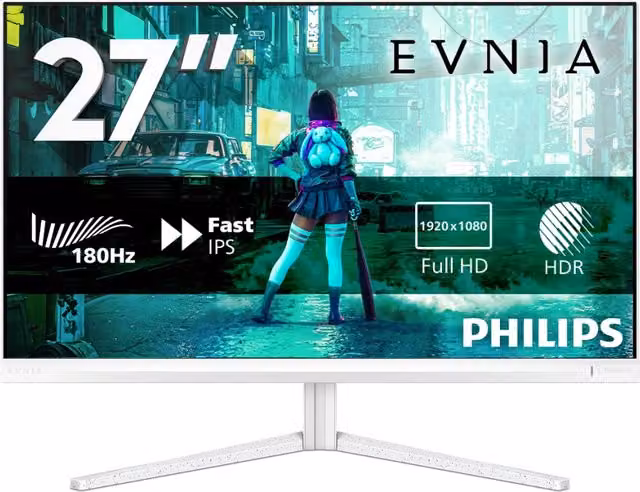 Monitor Gaming Philips Evnia 3000 27" Full HD VA 180Hz 1ms Bianco 27M2N3201A – 1