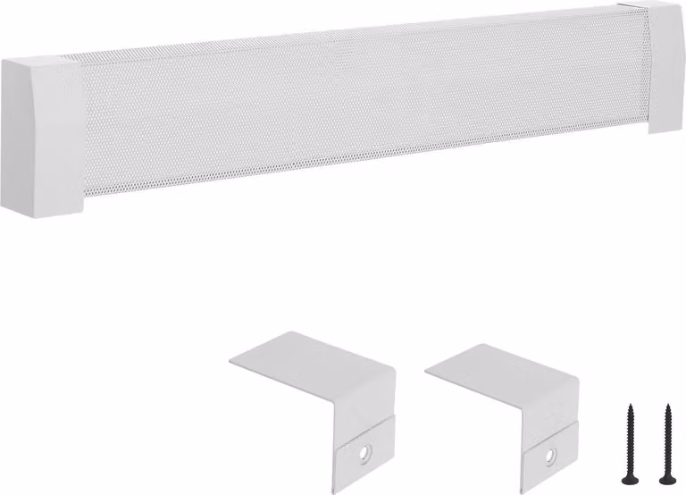 Copriradiatore Copriradiatore - Coperchio frontale standard - L x P x A 122,2 x 8,1 x 19,3 cm - Coperchio di ricambio - Acciaio robusto - Per radiatori e stufe elettriche - Bianco