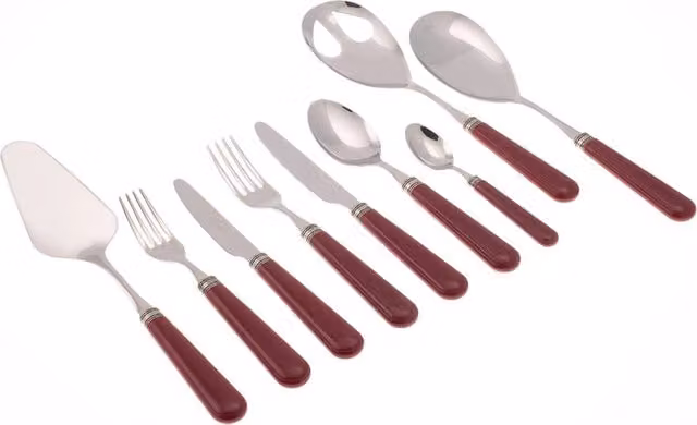 Servizio Set di Posate 75 Pezzi in Acciaio Inox Rivadossi Sandro Mistral Bordeaux