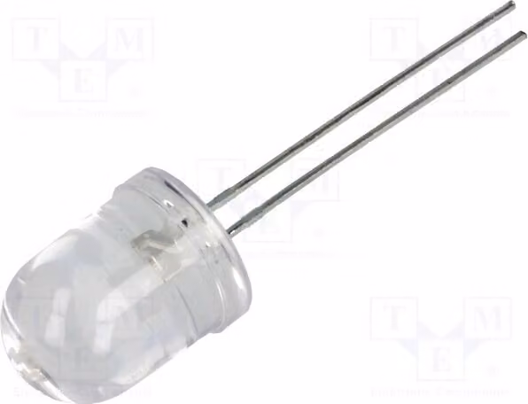 2 LED blu da 10 mm, 6500÷8500 mcd, modello LL-1004BC2D-B4-1GD, diodi LED a foro passante (THT) da 10 mm, angolo di emissione di 30°