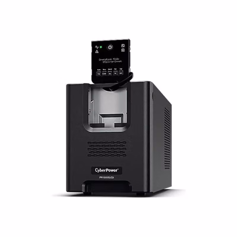 Gruppo di continuità CyberPower PR1000ELCD a linea interattiva 1 kVA 900 W con 8 prese AC e colore nero