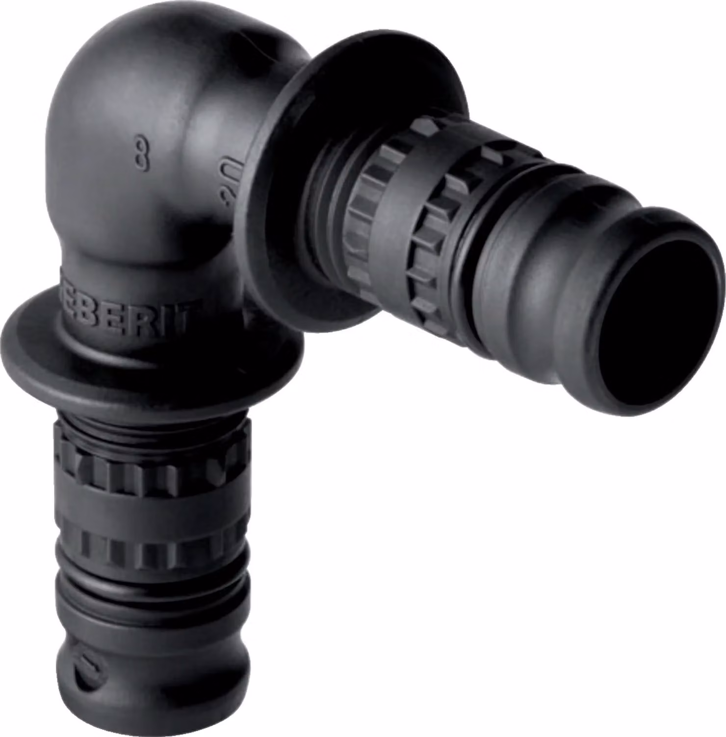Geberit GE Mepla angolare, PVDF, 90 gradi, d63 mm, 1 pz.