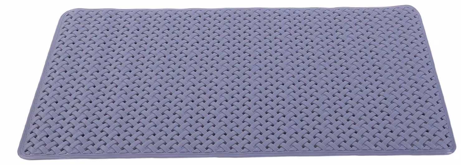 Tappetino antiscivolo per il bagno, color grigio scuro, multifunzionale, con trama spessa, dotato di potenti ventose, ideale per la doccia o il bagno