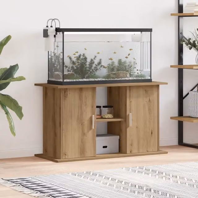Supporto per acquario vidaXL in rovere marrone opaco, L/P/H: 101 x 41 x 58 cm