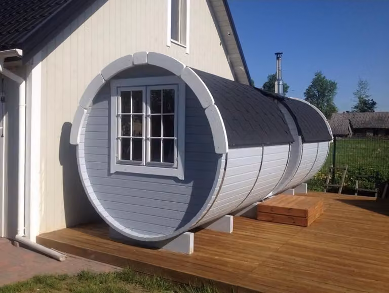Fasssauna Holzsauna Saunafass Gartensauna Fasshütte Barrelsauna