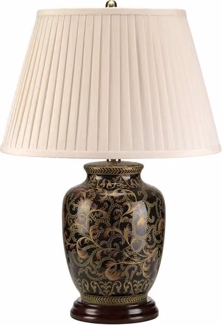 Lampada Da Scrivania Contemporanea Morris Porcellana Oro Nero Small 1 Luce E27