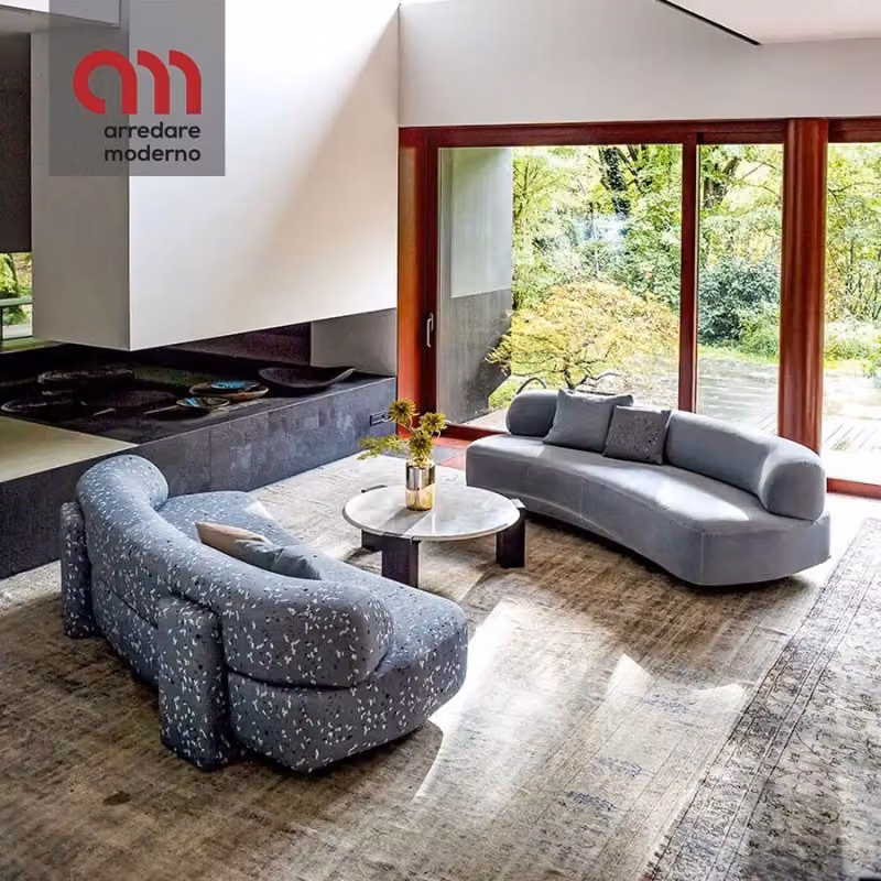 Divano Gogan Moroso 2 e 3 posti lineare