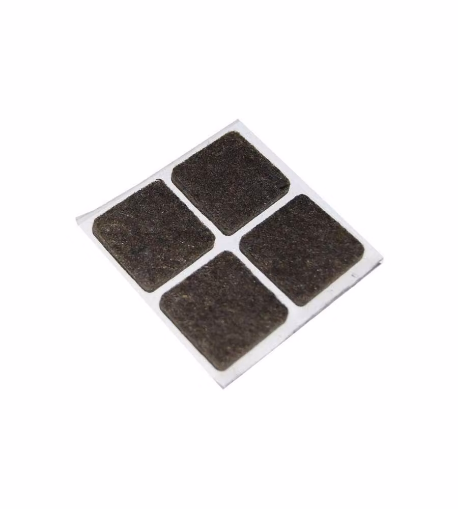 Feltrini adesivi quadrati marroni 35x35 mm confezione 4 pz