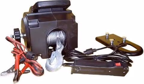 Argano elettrico a fune 1,5 t, 2500 lbs, 12 V