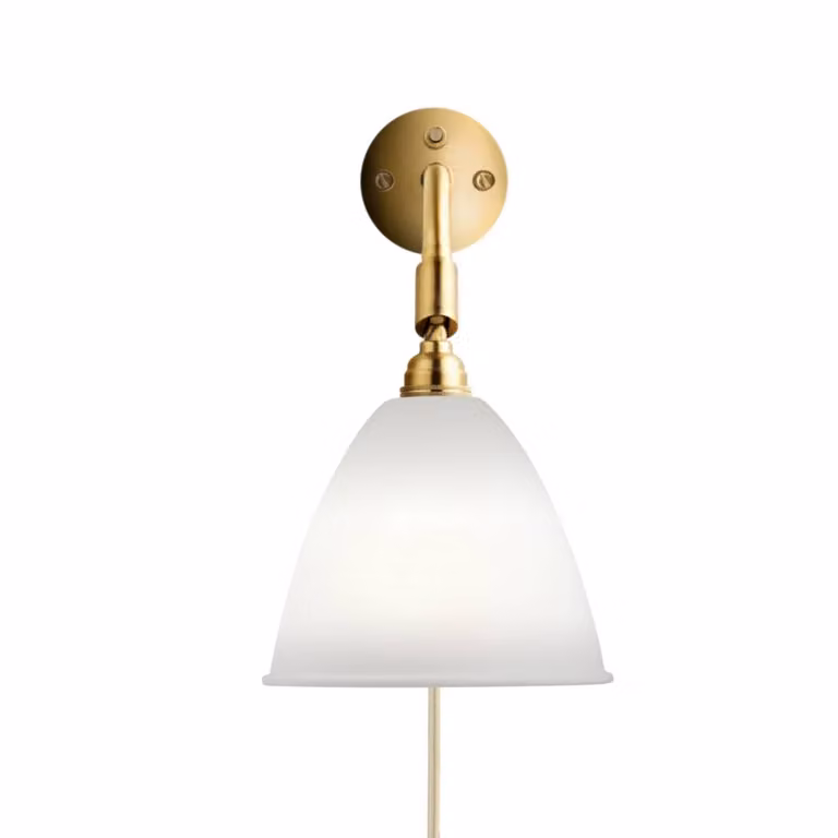 GUBI Applique da parete Bestlite BL7, Bianco / Opale, Soggiorno / Sala da pranzo, Ceramica, Design, Applique