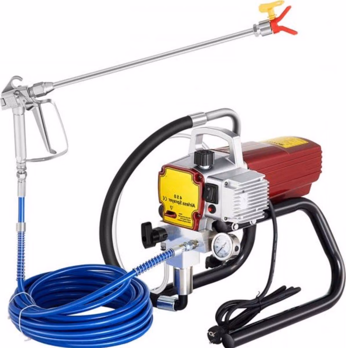 Spruzzatore airless - 1500W - Capacità 2,5L - Alta pressione elettrica - Pistola a spruzzo per pareti e soffitti