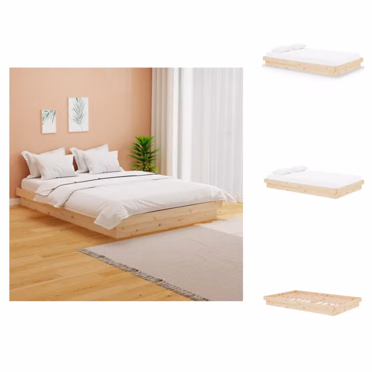 vidaXL Letto in legno massiccio 120x200 cm - Letti e strutture letto