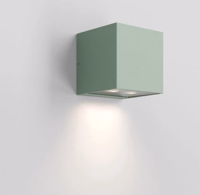 Forward Lampada da Parete Esterna LED 10.5W in Alluminio Colore Zafferano con Vetro Trasparente e Luce Bianco Caldo IP54 per Giardino