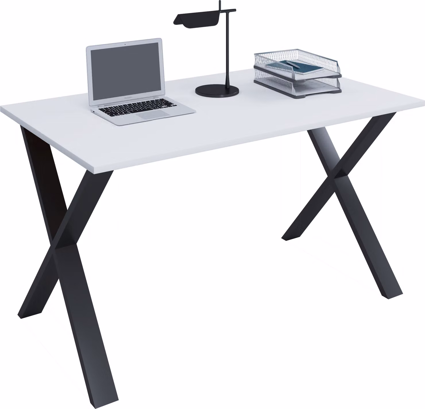 Scrivania in legno | H. 76 x W. 80 x D. 50 cm | Tavolo per computer semplice | piedini in metallo di alta qualità | Tavolo da lavoro | Mobili da ufficio - Lona U