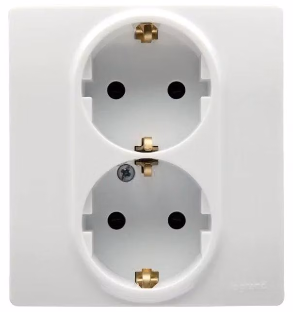 Presa SCHUKO Niloe 2gang ultra white 664543