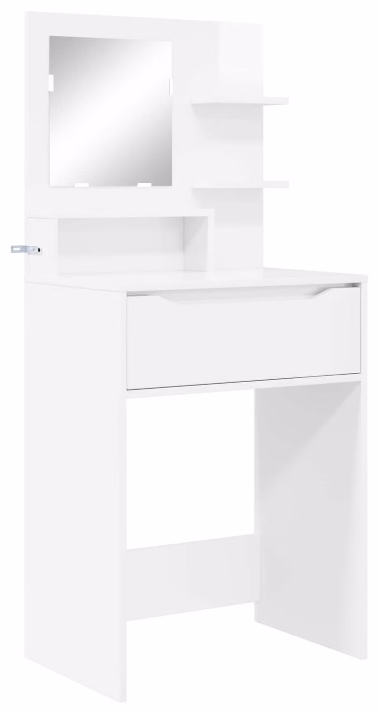 Tavoli da Trucco per Camera da Letto con cassetto Bianco Lucido