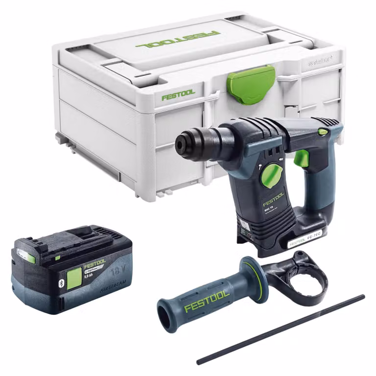 Festool BHC 18-Basic 18 V 1,8 J SDS Plus Brushless trapano a percussione a batteria + 1x batteria 5,0 Ah + Systainer - senza caricabatterie
