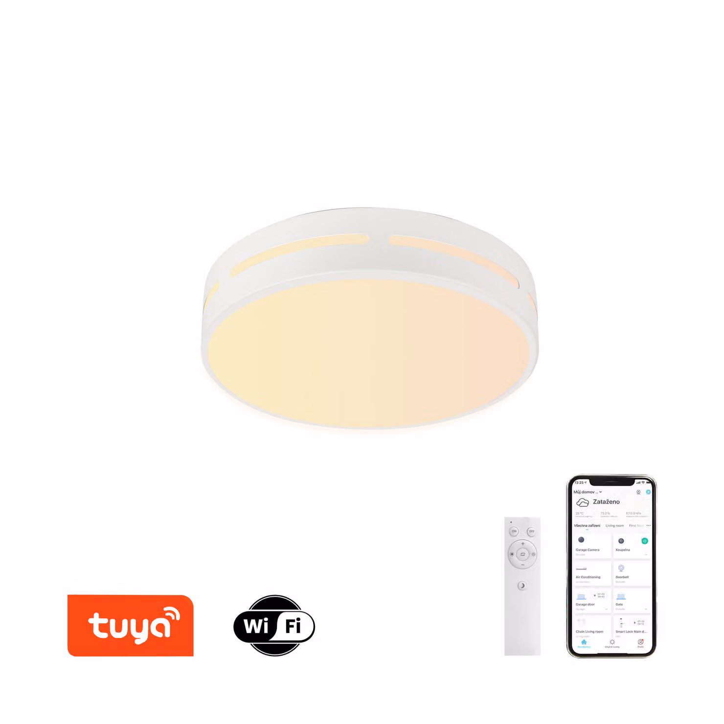 Immax NEO LITE PERFECTO Plafoniera intelligente cerchio 40cm, 24W bianco Tuya WiFi