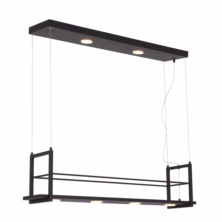 Lampada a sospensione - nero - Tor - plastica metallo - grande lampada da tavolo da pranzo - LED - 3298ZW - Steinhauer