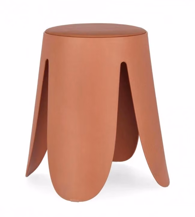 Set di 4 sgabelli Imogen GIORDANOSHOP in similpelle color terracotta, design moderno cilindrico, Ø 37 cm x H 47 cm – 2