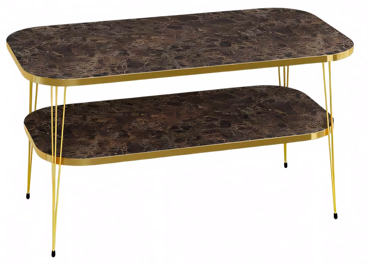 Eleganter brauner Couchtisch aus Holz mit stilvollem Design