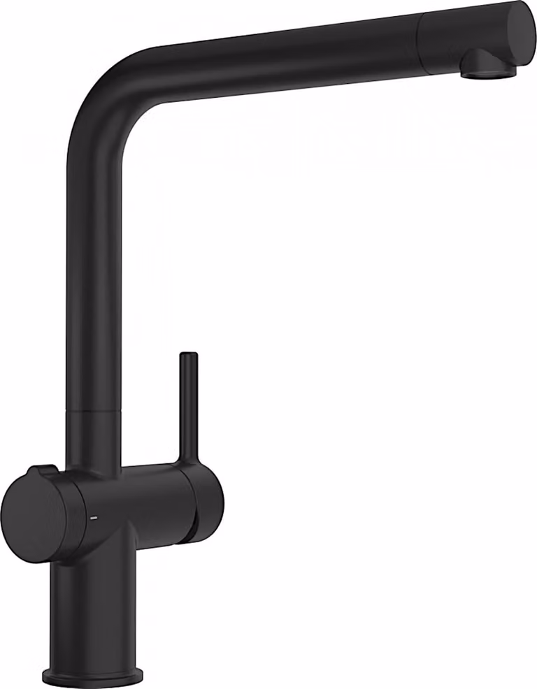 FRANKE ACTIVE L TWIST rubinetto in NERO-MATT con bocca fissa / Rubinetto da cucina / Miscelatore monocomando