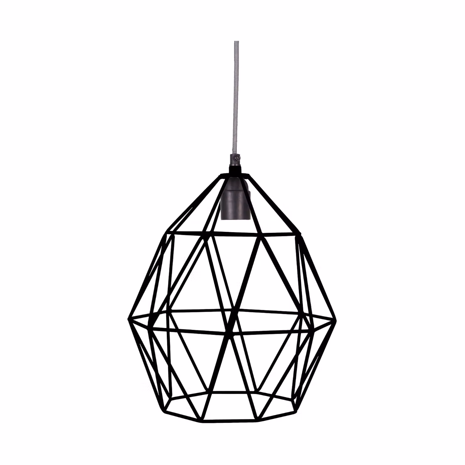 Lampada a sospensione in filo metallico Kidsdepot nera 30 cm