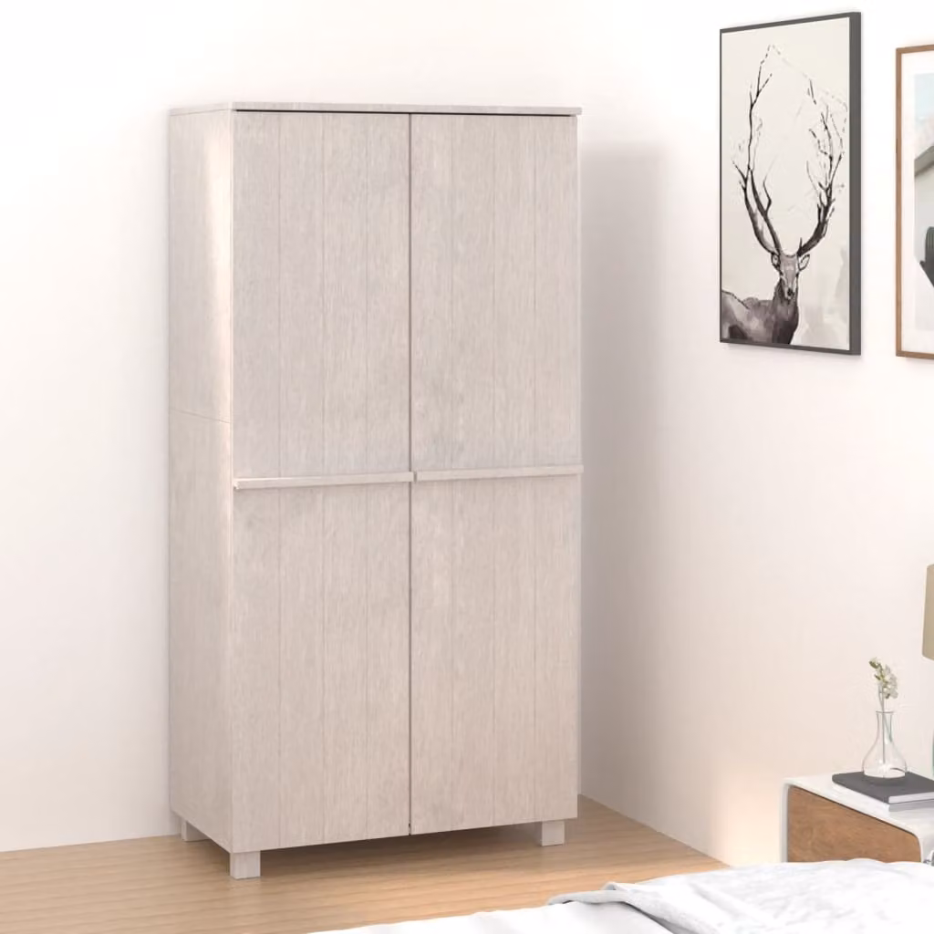 vidaXL Armadio HAMAR Bianco 89x50x180 cm in pino massiccio - Armadio - Armadi - Armadi - Armadi - Armadi