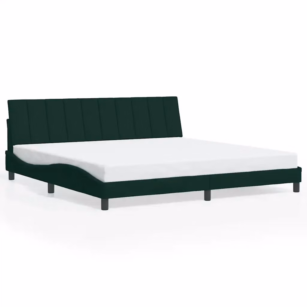 Giroletto senza materasso Hanko vidaXL in velluto verde scuro L 200 cm x P 200 cm – 2