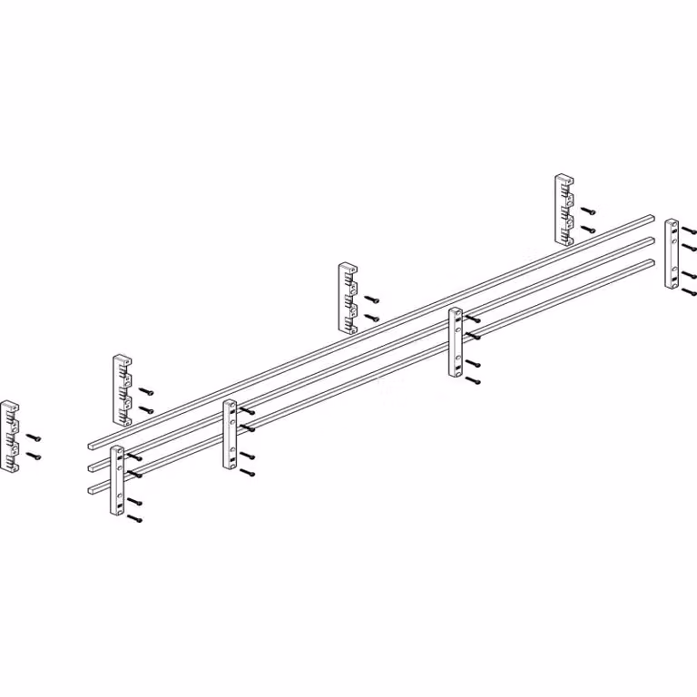 Modulo sbarra collettrice ABN 5FB/2RE 60 mm con CU 12x10 mm, a 3 poli, EBM 70 mm MTSC52733