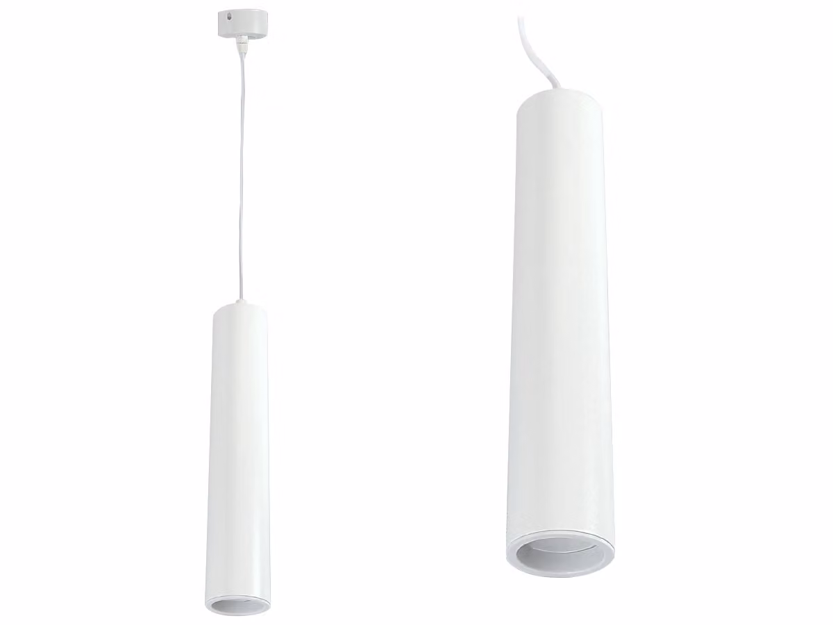 Tuba LED lampada a sospensione da soffitto su tavolo Bianco