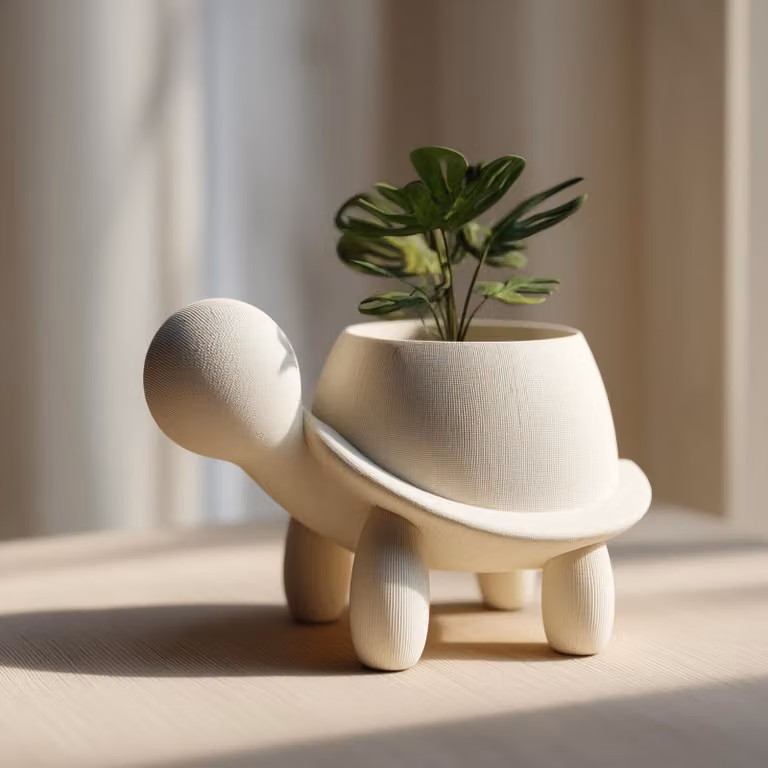 Decords - Vaso per piante 3D - Vaso a forma di tartaruga, 21 cm