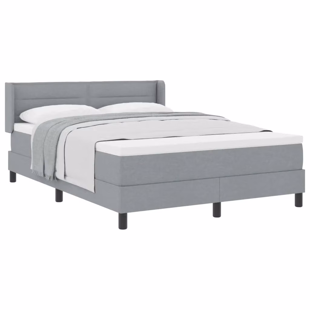 Letto a molle con testiera vidaXL in tessuto grigio L: 160 cm, P: 200 cm, H: 203 cm – 2