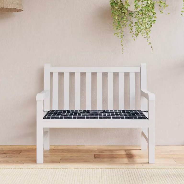 Cuscino per panca da giardino vidaXL nero in tessuto Oxford impermeabile e traspirante L 120 x P 50 x H 3 cm