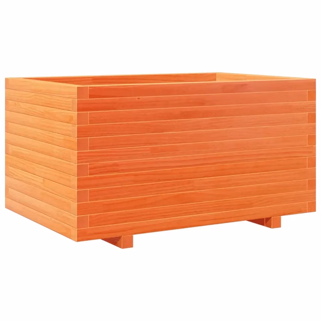 Fioriera da giardino vidaXL in legno marrone e arancione L: 90 cm, P: 60 cm, H: 49,5 cm – 2