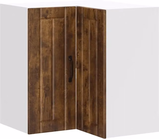 Armadio ad angolo da parete ottimizzato design contemporaneo cucina 57 x 57 x 60 cm in legno ingegnerizzato rovere fumo 02_0050207
