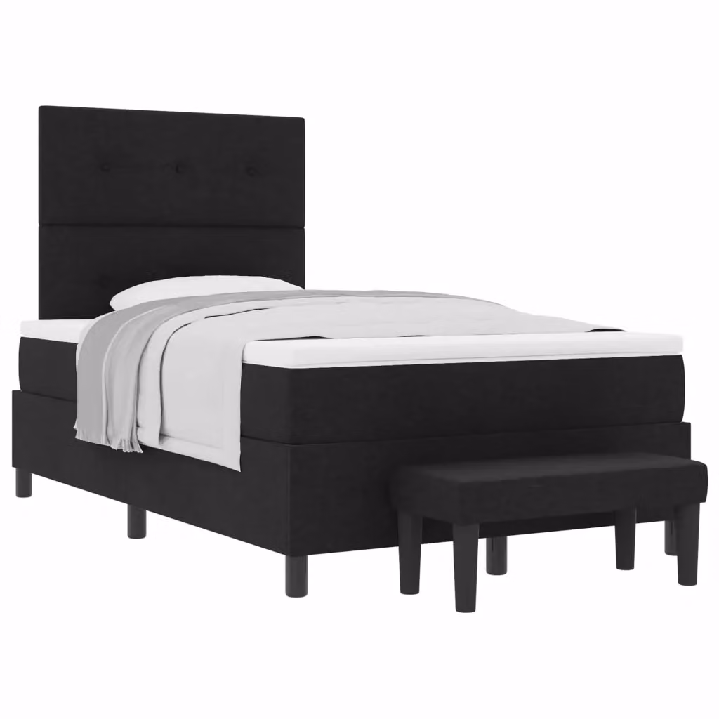 Letto ibrido con molle a sacchetto vidaXL in tessuto nero L 120 x P 200 cm – 2