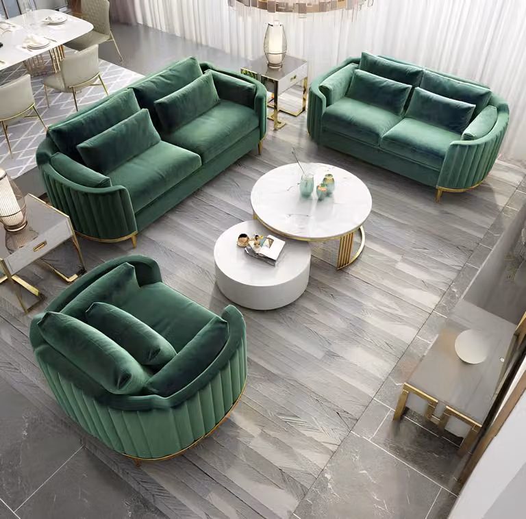 Italy Design Möbel Sofa Couch Komplett Set Garnitur 3+2+1 Couchen Sofas Polster