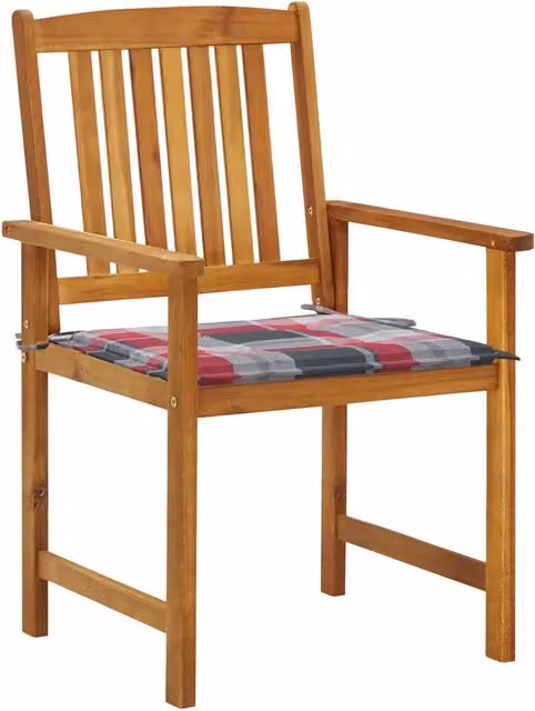 Sedie da Giardino con Cuscini 4 pz in Massello di Acacia 3061194