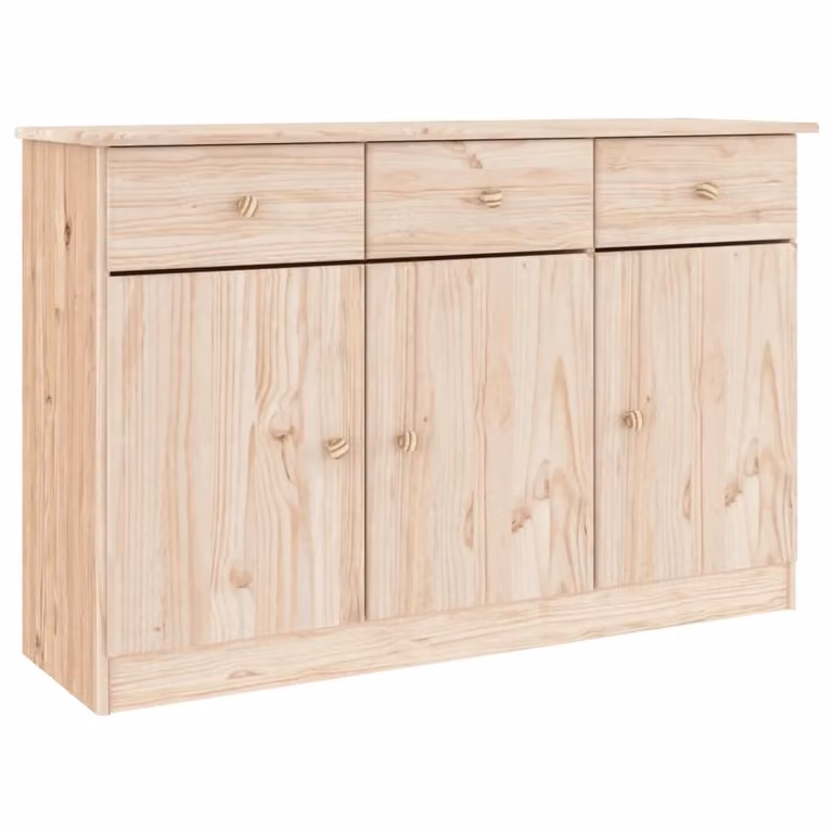 Credenza ALTA 112x35x73 cm in Legno Massello di Pino