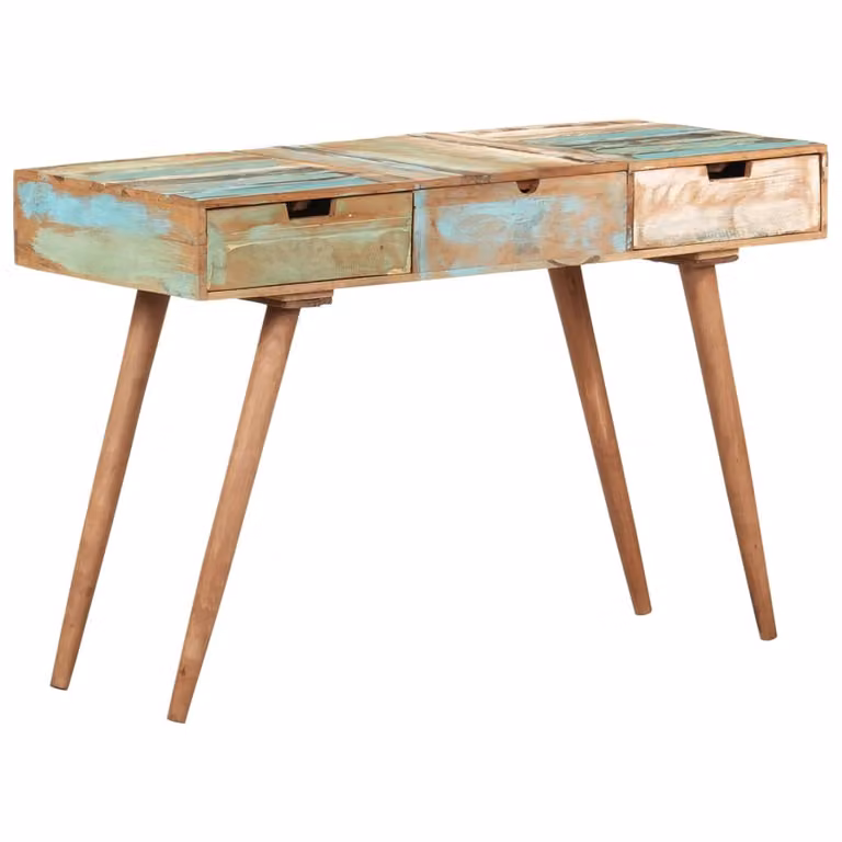 Tavolo da Trucco con Specchio 112x45x76 cm Massello di Recupero