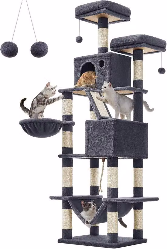Grande scala per gatti XXL - 206 cm di altezza con numerosi livelli e zone gioco