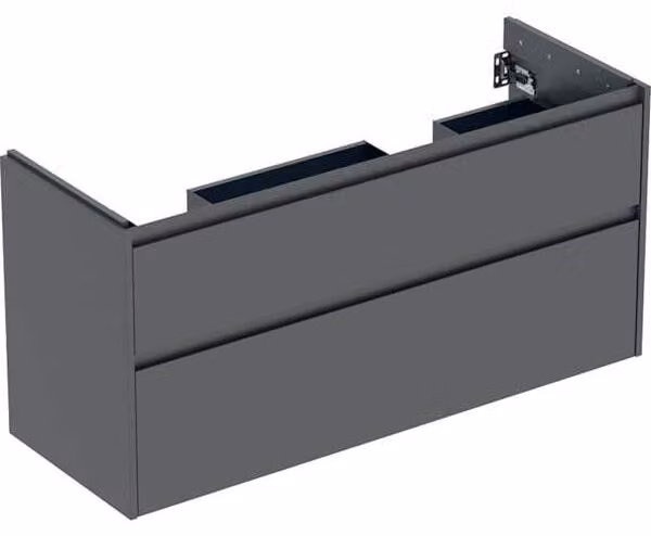 Geberit Renova Plan armoire sous lavabo double, avec 2 tiroirs, 124,5x60,6x44,6cm, 504.033.JK.1, 504.033.JK.1